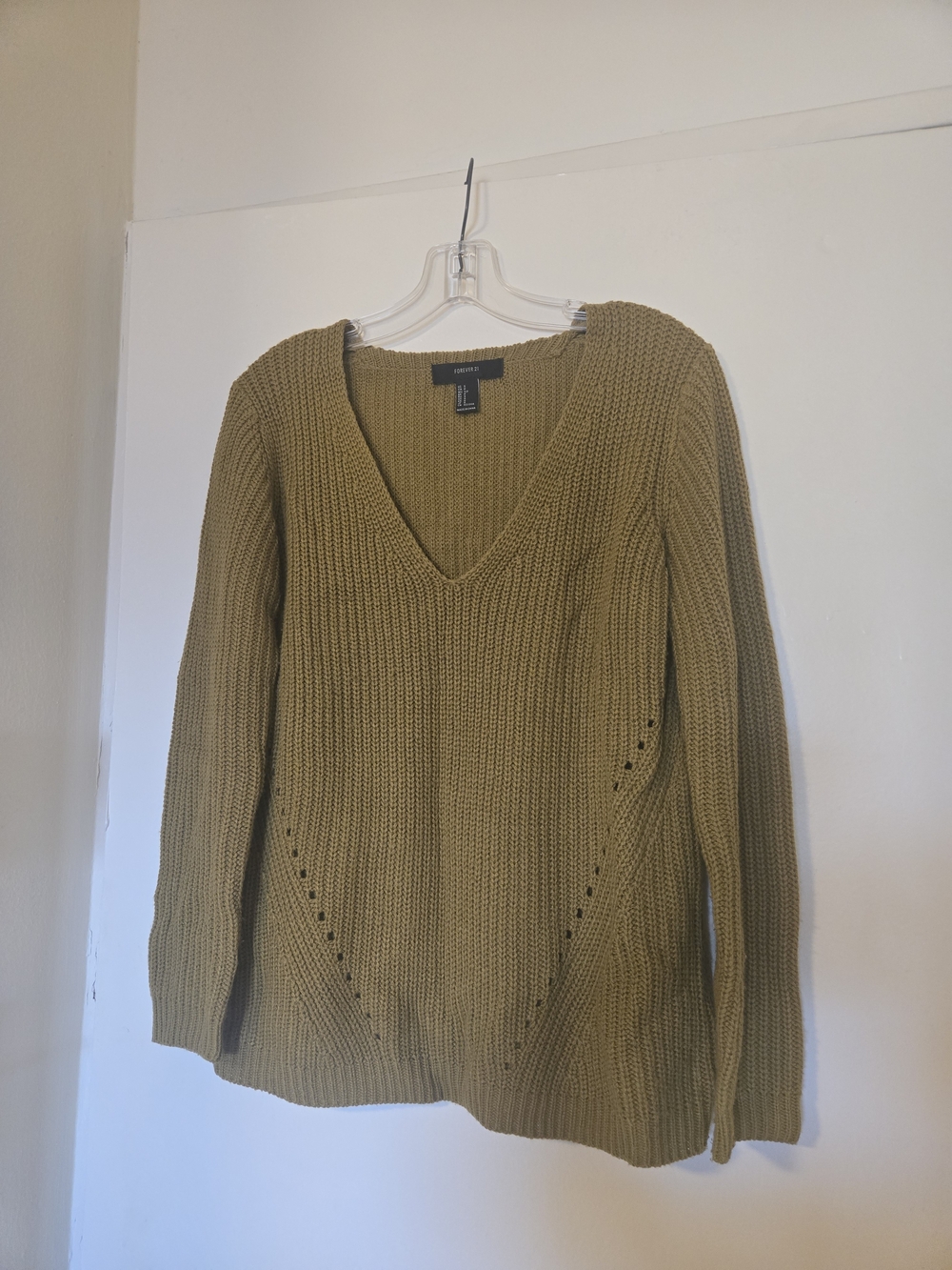 Forever 21 Mustard Rib-Knit Sweater - Mustard
